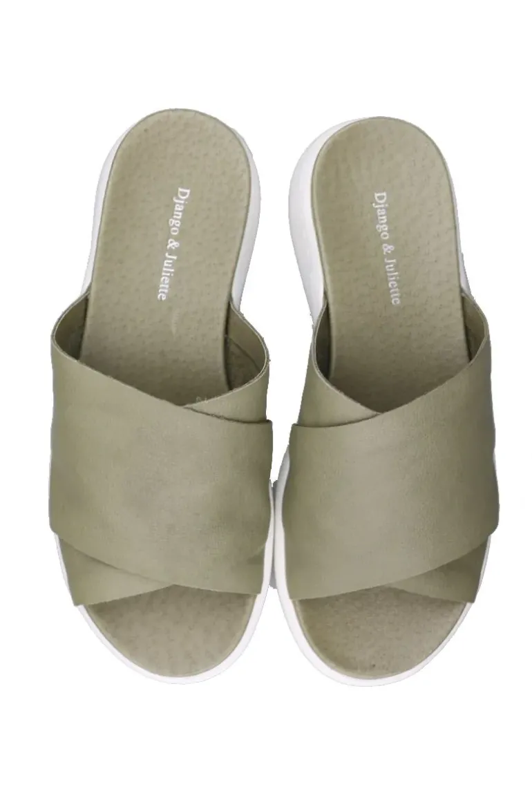 Elvina Slide In Khaki By Django & Juliette