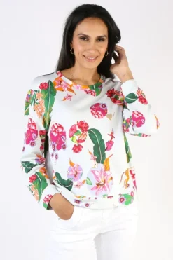 Emily Lovelock Terry Top In Ivory