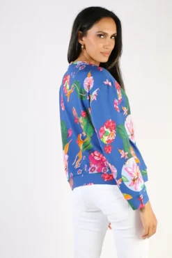 Emily Lovelock Terry Top In Blue