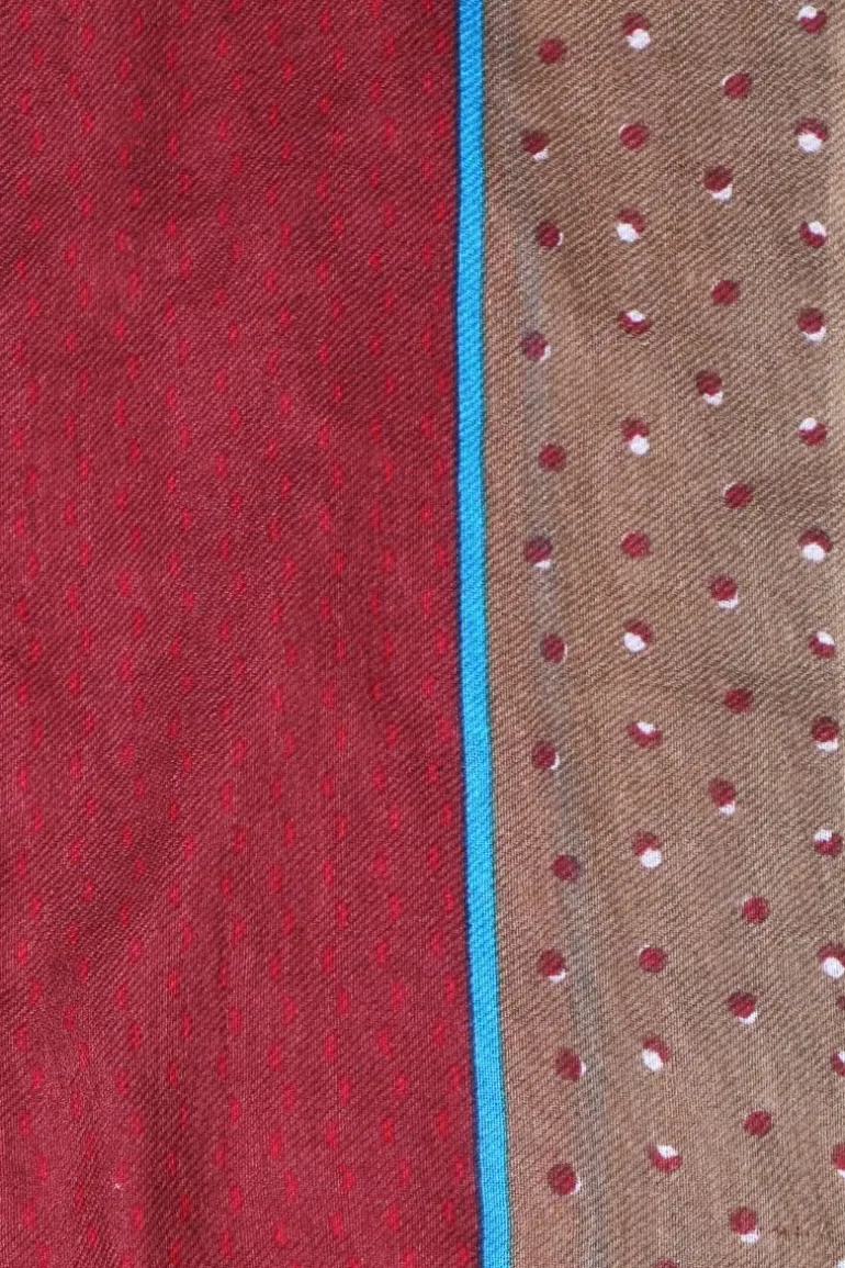 Erfurt Soft Printed Scarf In Bordeaux