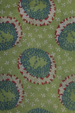 Erfurt Soft Printed Wool Model Scarf In Green