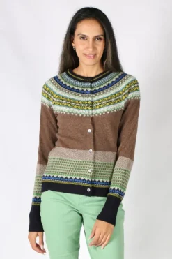 Eribe Alpine Cardigan In Harris Brown