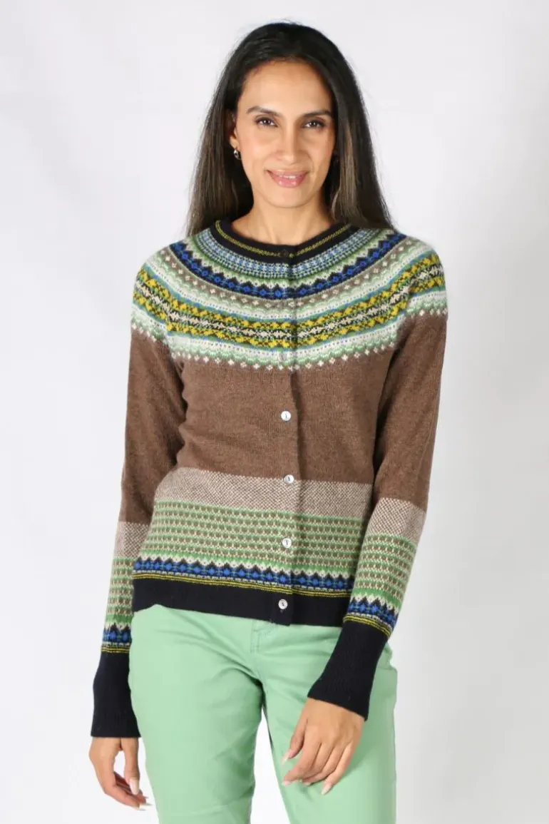 Eribe Alpine Cardigan In Harris Brown