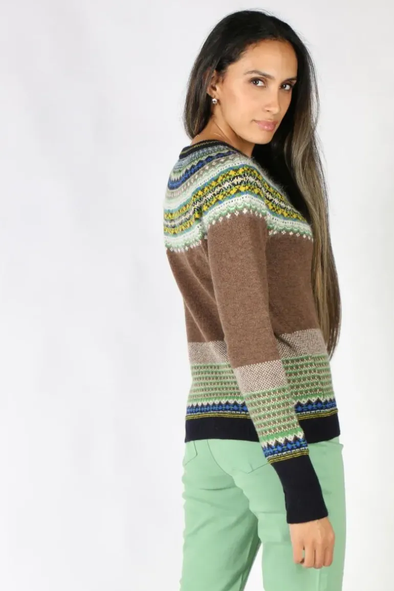 Eribe Alpine Cardigan In Harris Brown