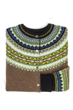 Eribe Alpine Cardigan In Harris Brown