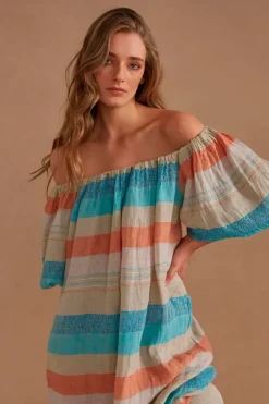 Estilo Carletta Maxi Dress In Aqua
