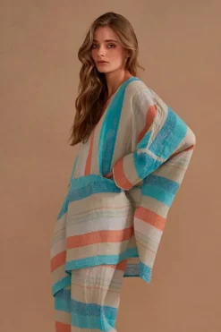 Estilo Nerano Top In Aqua