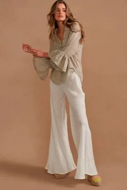 Estilo Novo Flare Pant In Panna