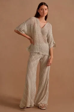 Estilo Novo Flare Pant In Stripe