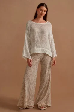 Estilo Novo Flare Pant In Stripe