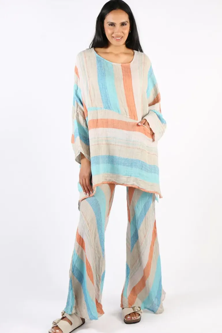 Estilo Novo Flare Pant In Aqua
