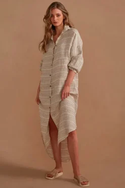 Estilo Sari Maxi Dress In Stripe