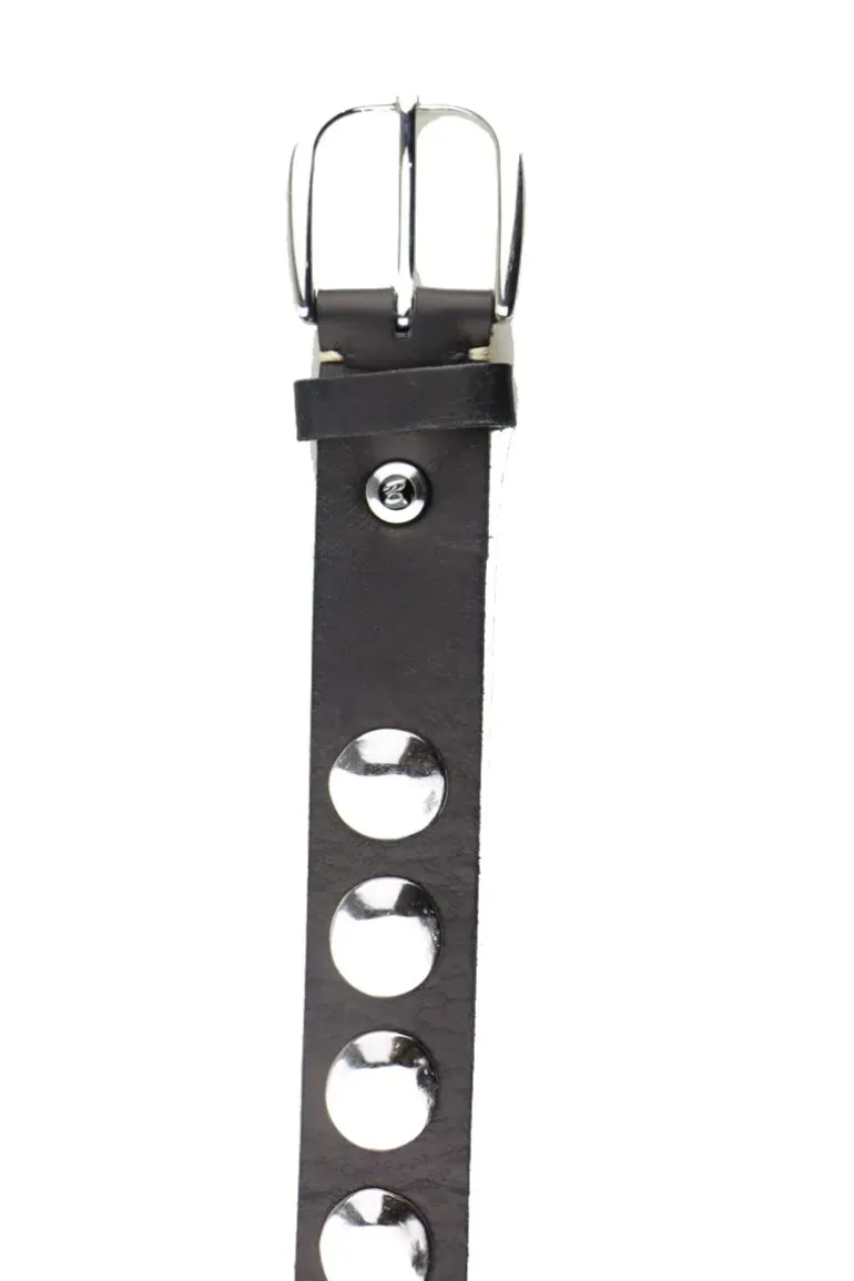 Flat Stud Belt By B.Belt In Black