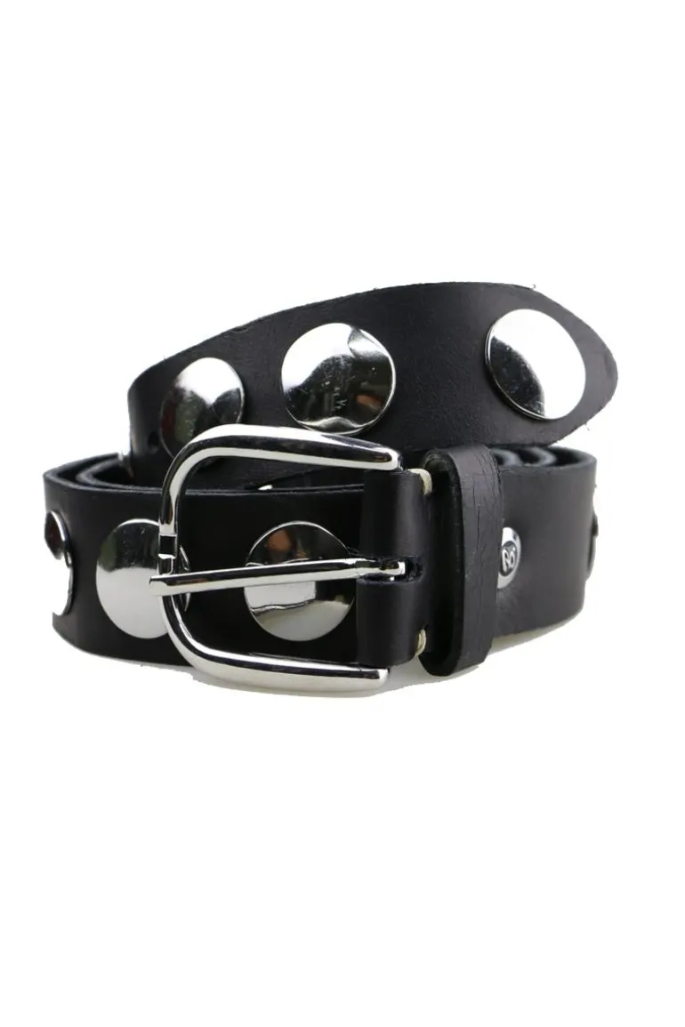 Flat Stud Belt By B.Belt In Black