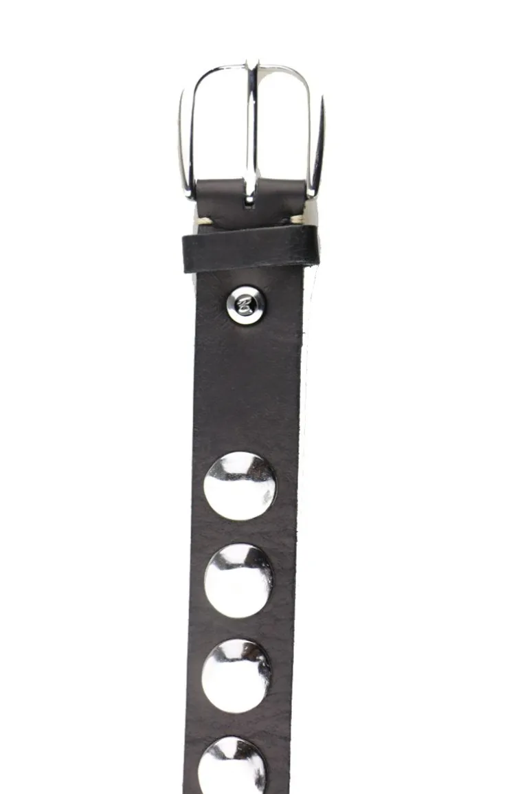 Flat Stud Belt By B.Belt In Black