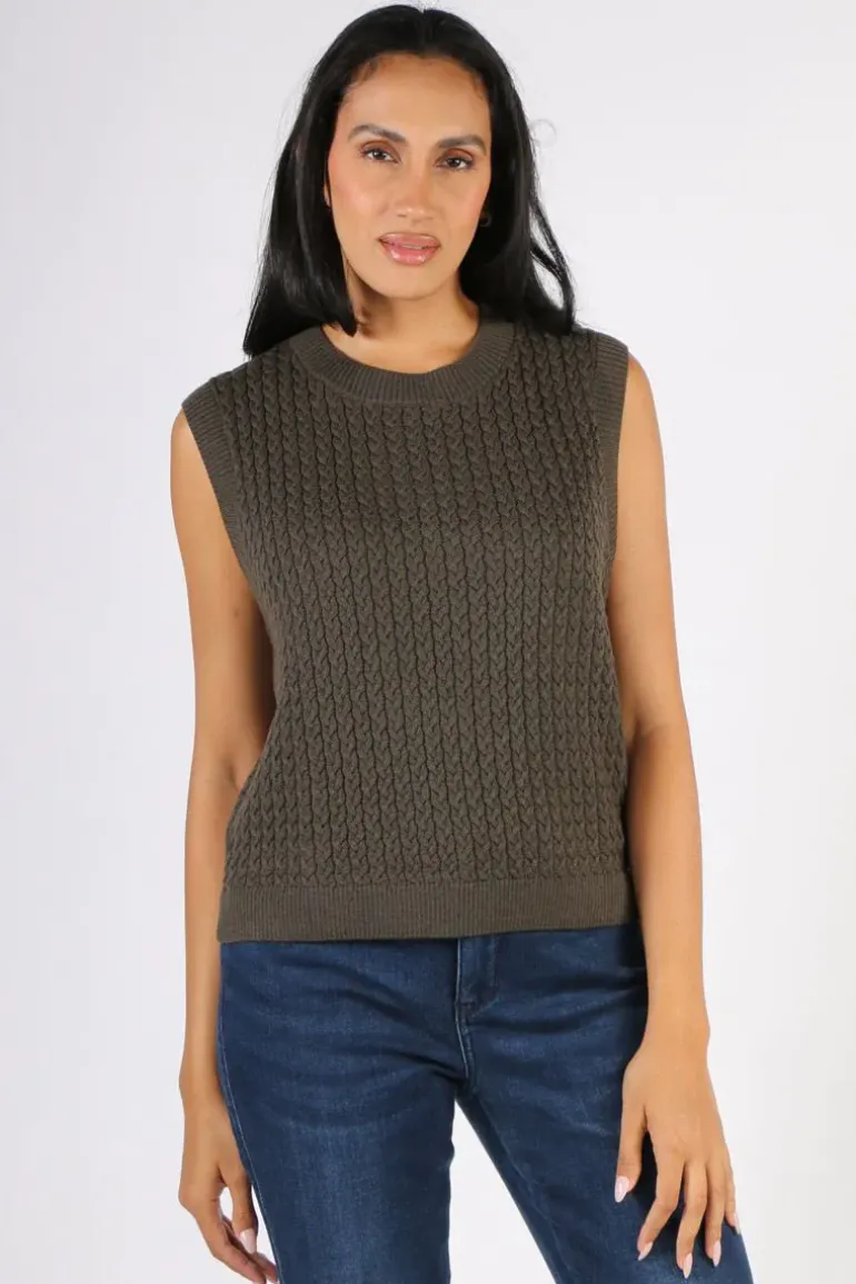 Foil Chain Reaction Vest In Khaki