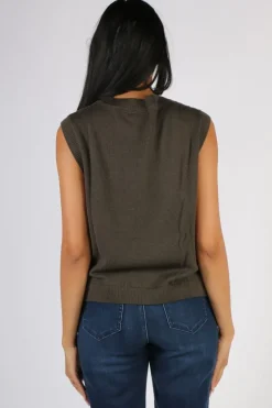 Foil Chain Reaction Vest In Khaki
