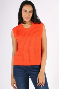 Foil Chain Reaction Vest In Orange