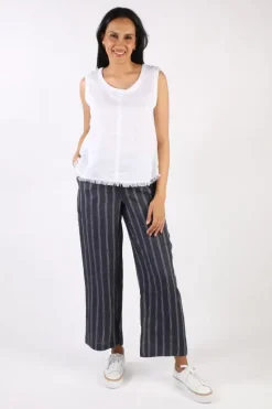 Foil Fringe Benefits Shell Top In White
