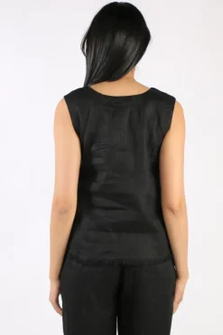 Foil Fringe Benefits Shell Top In Black