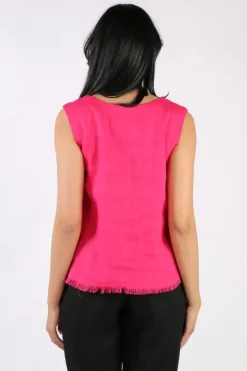 Foil Fringe Benefits Shell Top In Pink