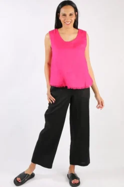 Foil Fringe Benefits Shell Top In Pink