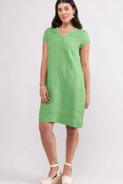 Foil Fringe Festival Dress In Apple
