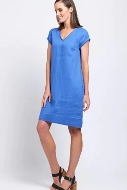 Foil Fringe Festival Dress In Blue