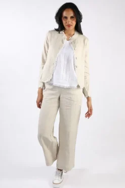 Foil Fringe Festival Jacket In Oat