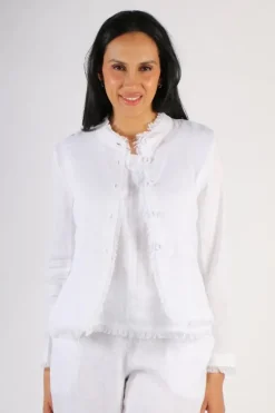 Foil Fringe Festival Jacket In White