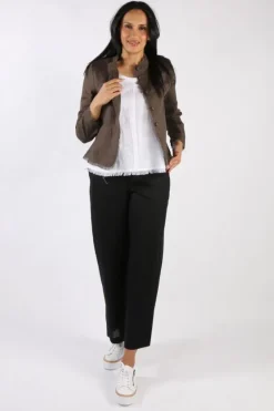 Foil Fringe Festival Jacket In Khaki