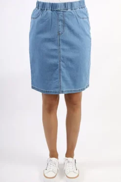 Foil Gigi Skirt In Denim