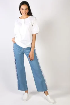 Foil Hide & Seek Top In White