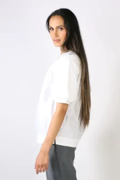 Foil Hide & Seek Top In White
