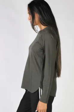 Foil Its A Scoop Top In Khaki