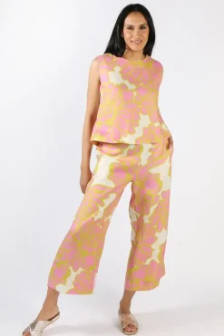 Foil Its Only Natural Full Bloom Print Top In Pink