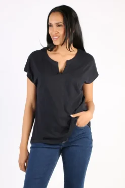 Foil Lifes A Beach Top In Navy