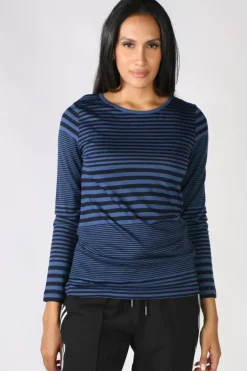 Foil Merino Top In Stripe