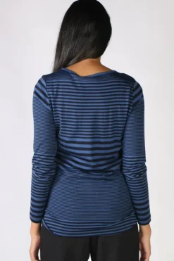 Foil Merino Top In Stripe