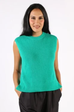 Foil Pop Quiz Vest In Green