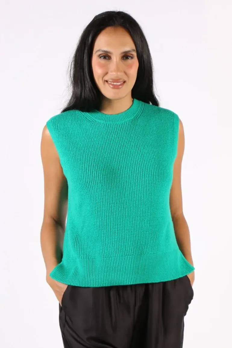 Foil Pop Quiz Vest In Green