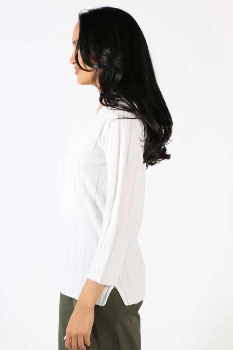 Foil Rib A Little Jumper In Ivory