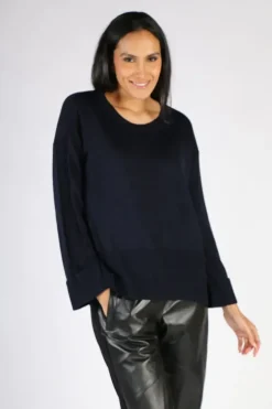 Foil Sleeve It With Me Jumper In Black