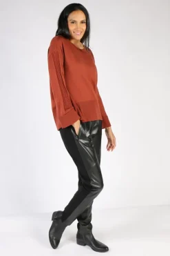Foil Sleeve It With Me Jumper In Coffee