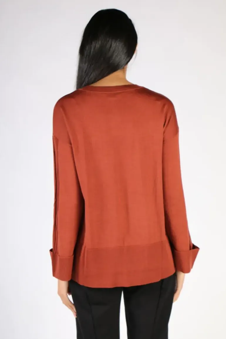 Foil Sleeve It With Me Jumper In Coffee