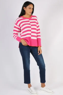 Foil Slide Show Sweater In Cadillac And Rice