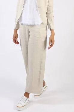 Foil Wide Leg Variety Pant In Oat