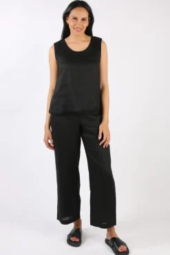 Foil Wide Leg Variety Pant In Black