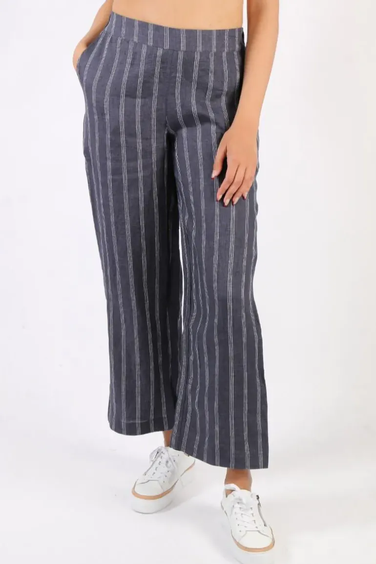 Foil Wide Leg Variety Pant In Stripe