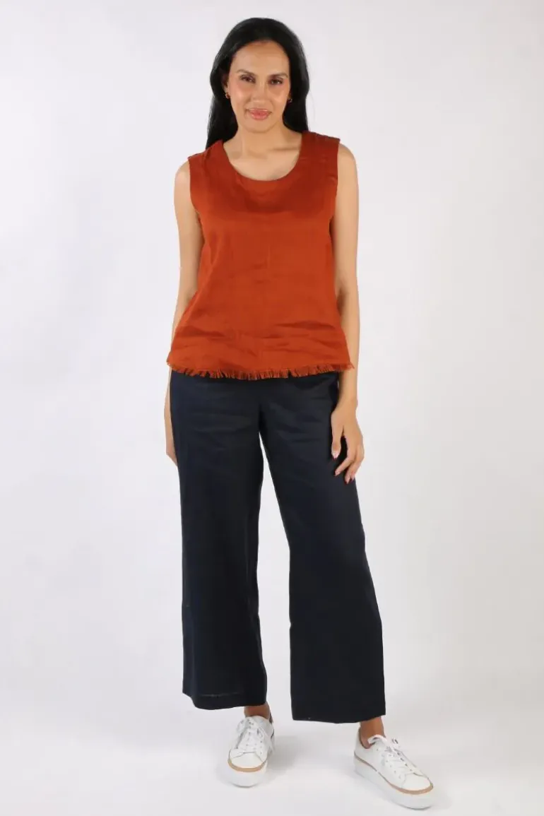 Foil Wide Leg Variety Pant In Navy